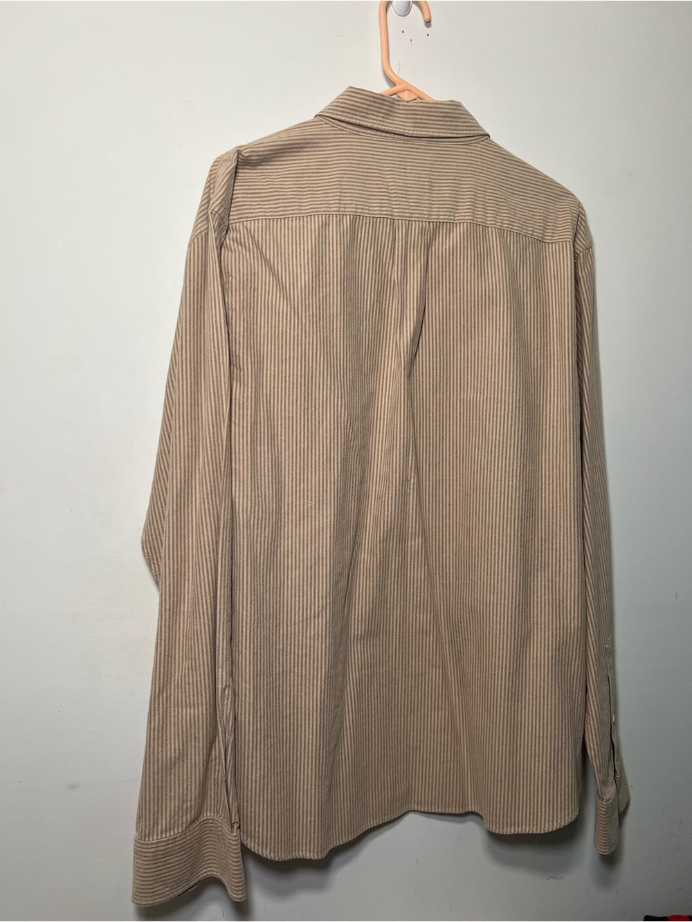 Pendleton Lowell Striped Button Down Shirt Tan Beige XL 100% Cotton - Picture 14 of 16